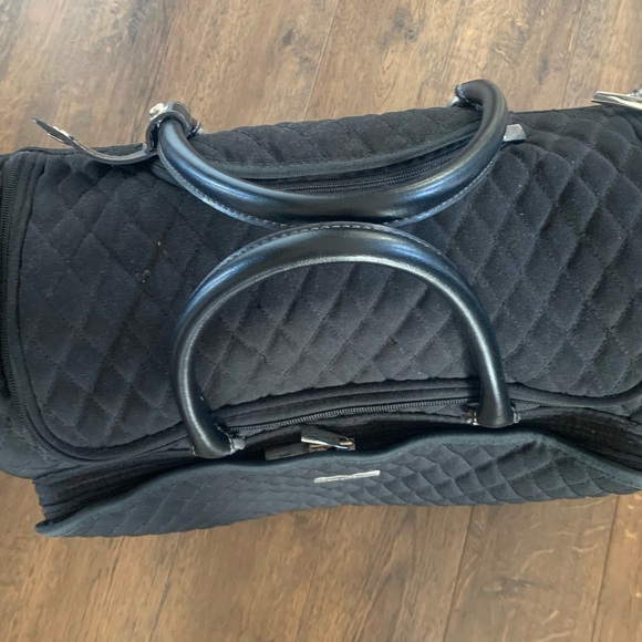 Vera Bradley black rolling travel bag - Picture 6 of 9